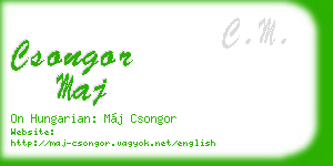 csongor maj business card
